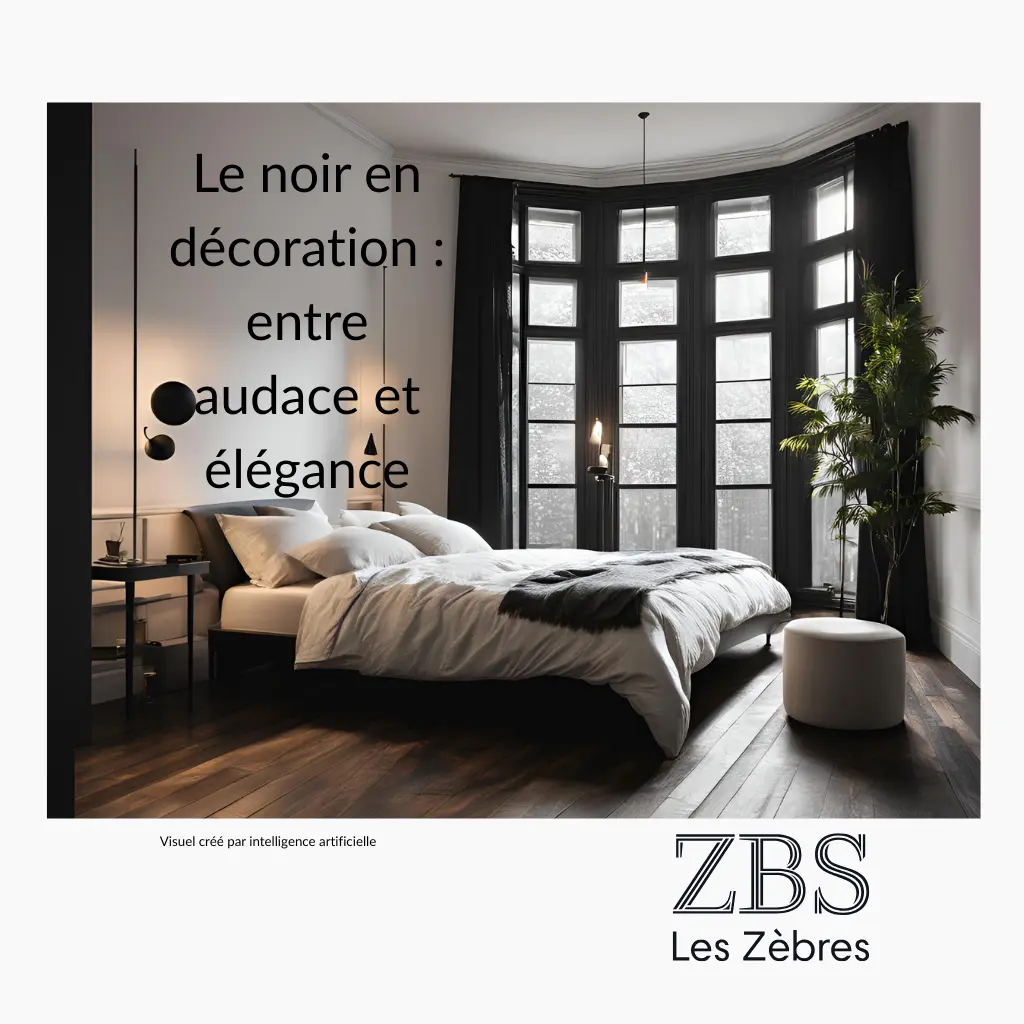 Mur d'accent noir : Élégance et absorption thermique